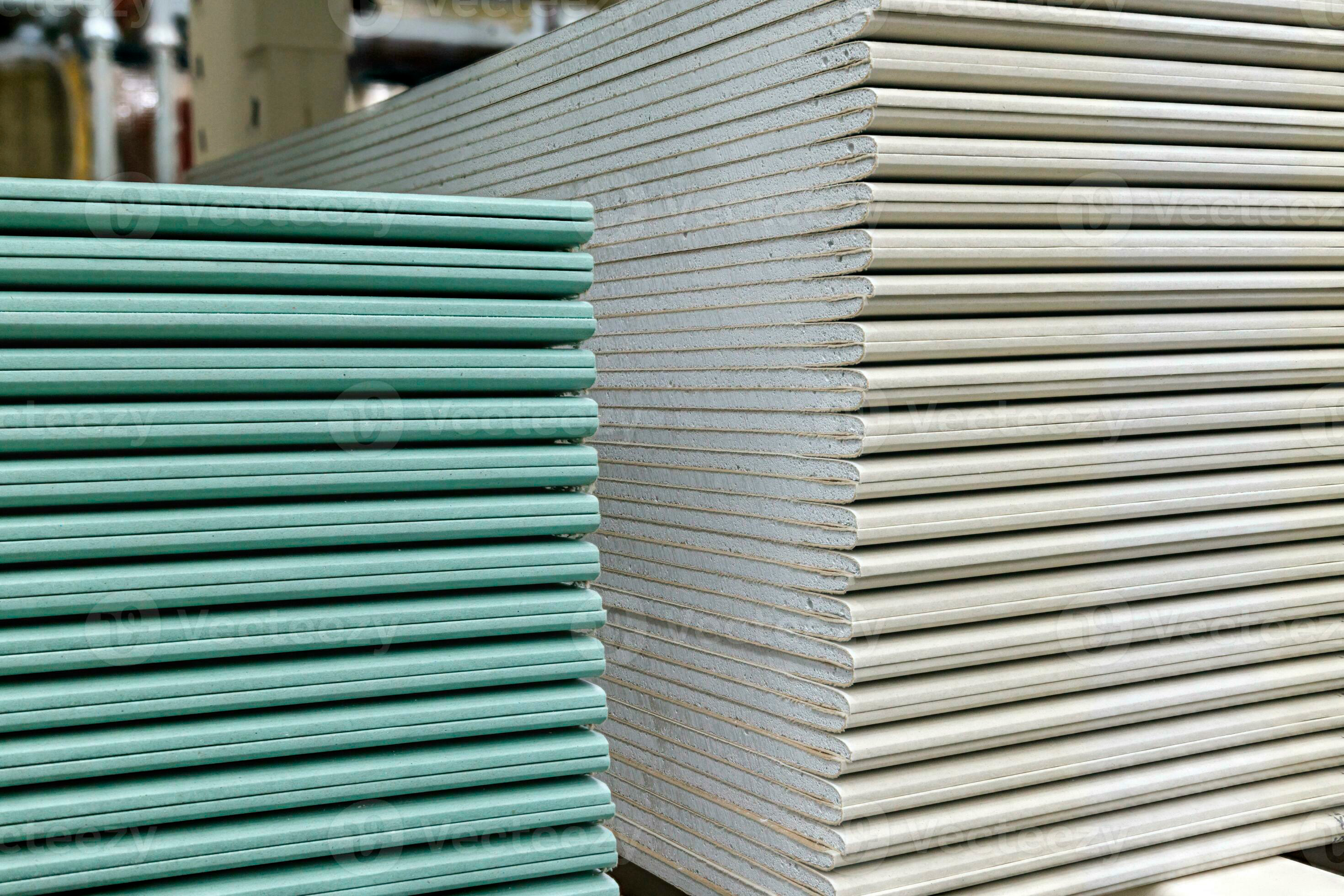 Materiais para drywall organizados
